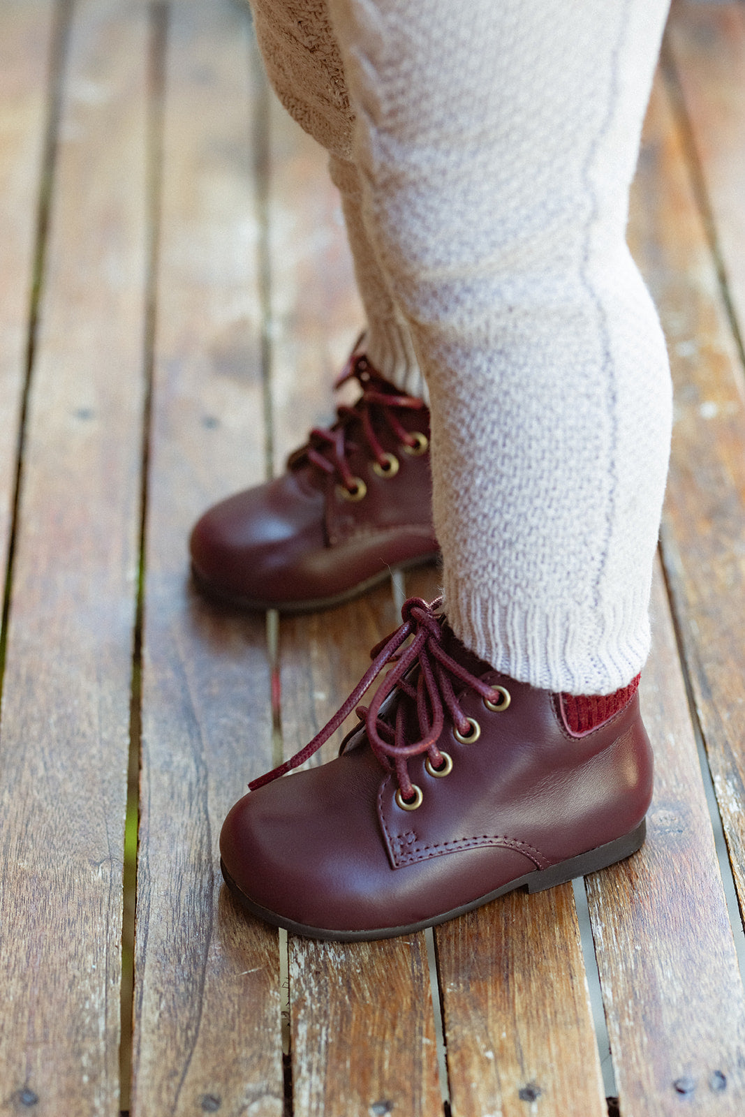 CORDUROY CUFF LACE SHOES