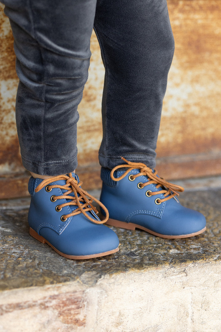 CORDUROY CUFF LACE SHOES