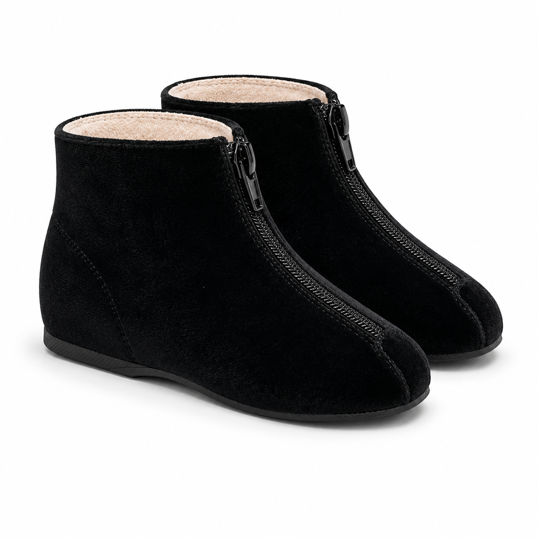 BOOTIES WITH FRONT ZIPPER
