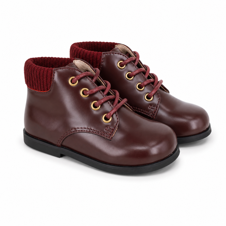 CORDUROY CUFF LACE SHOES