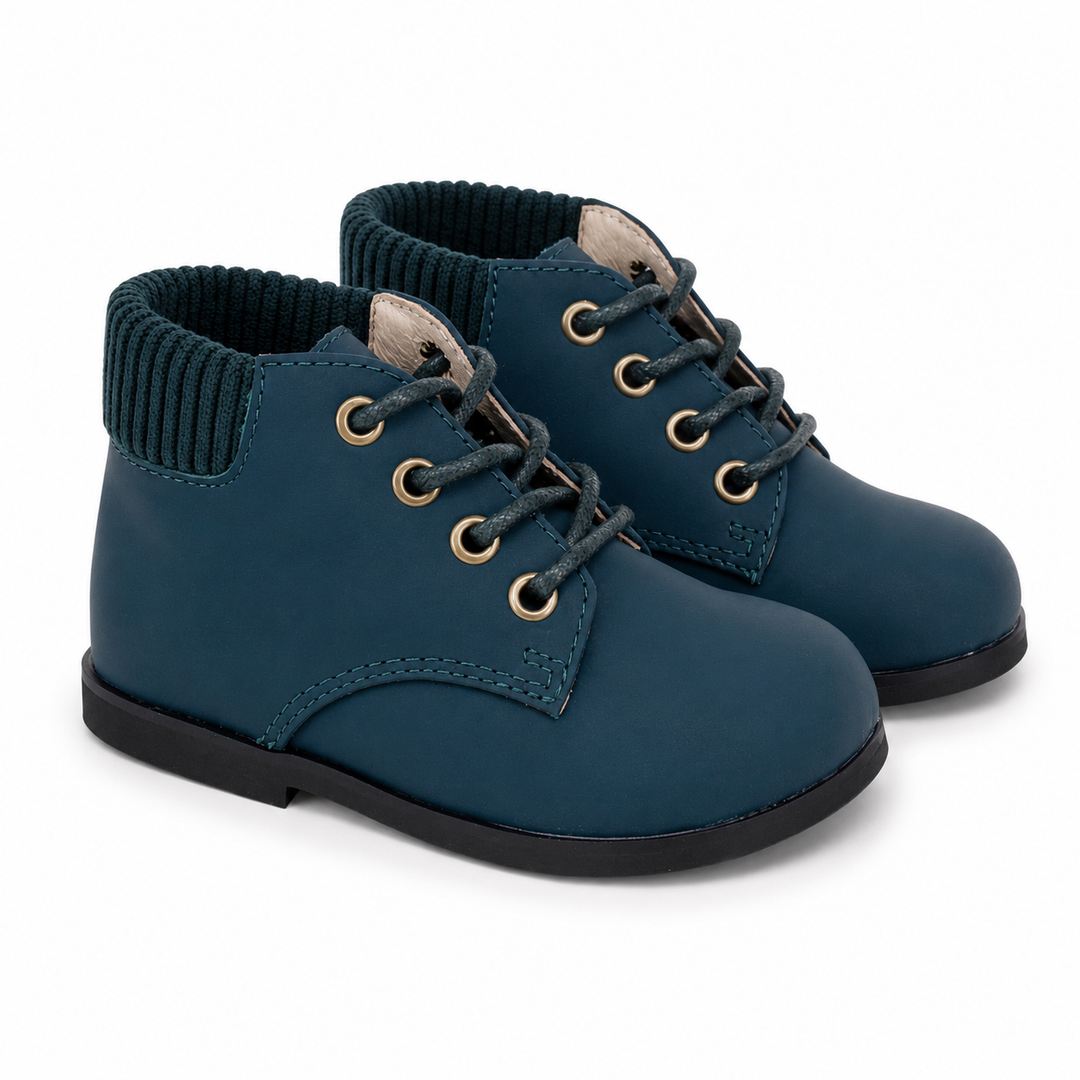 CORDUROY CUFF LACE SHOES