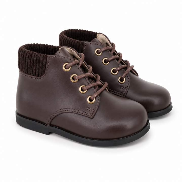 CORDUROY CUFF LACE SHOES