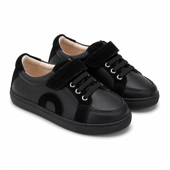 SNEAKERS WITH RUBBER LACES &amp; VELCRO CLOSURE