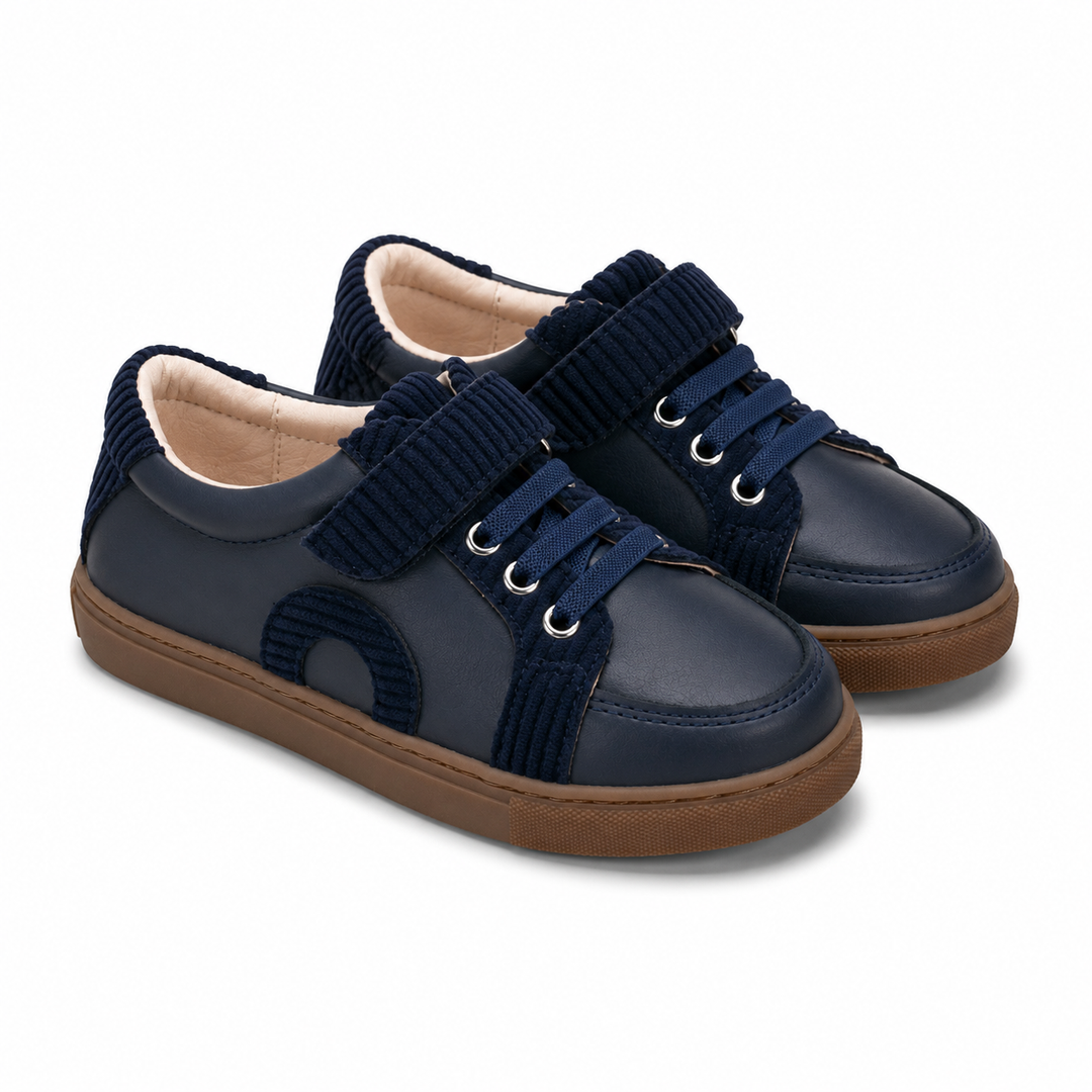 SNEAKERS WITH RUBBER LACES &amp; VELCRO CLOSURE