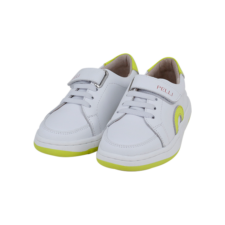 SNEAKERS WITH RUBBER LACES & VELCRO CLOSURE