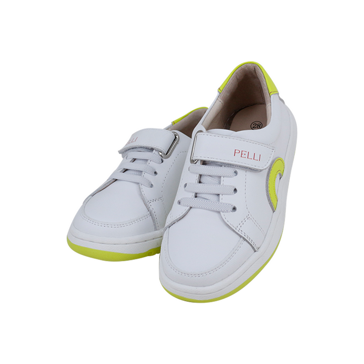 SNEAKERS WITH RUBBER LACES & VELCRO CLOSURE