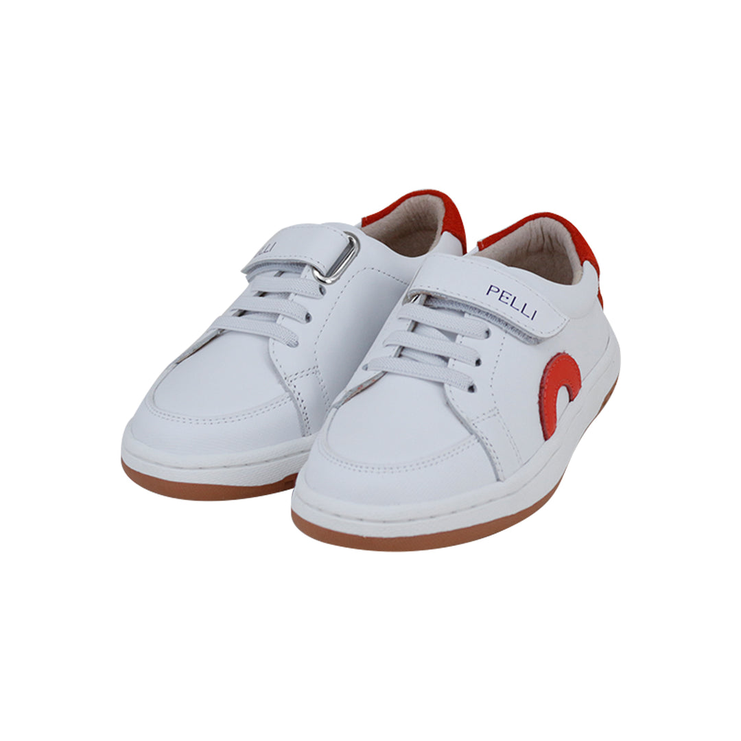 SNEAKERS WITH RUBBER LACES & VELCRO CLOSURE