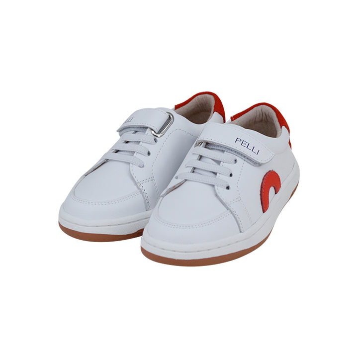 SNEAKERS WITH RUBBER LACES & VELCRO CLOSURE