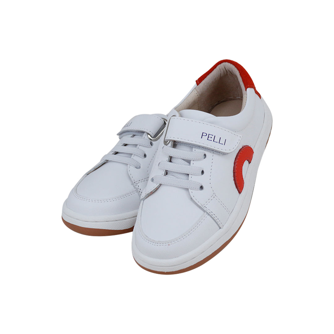 SNEAKERS WITH RUBBER LACES & VELCRO CLOSURE