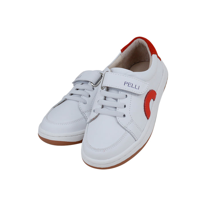 SNEAKERS WITH RUBBER LACES & VELCRO CLOSURE