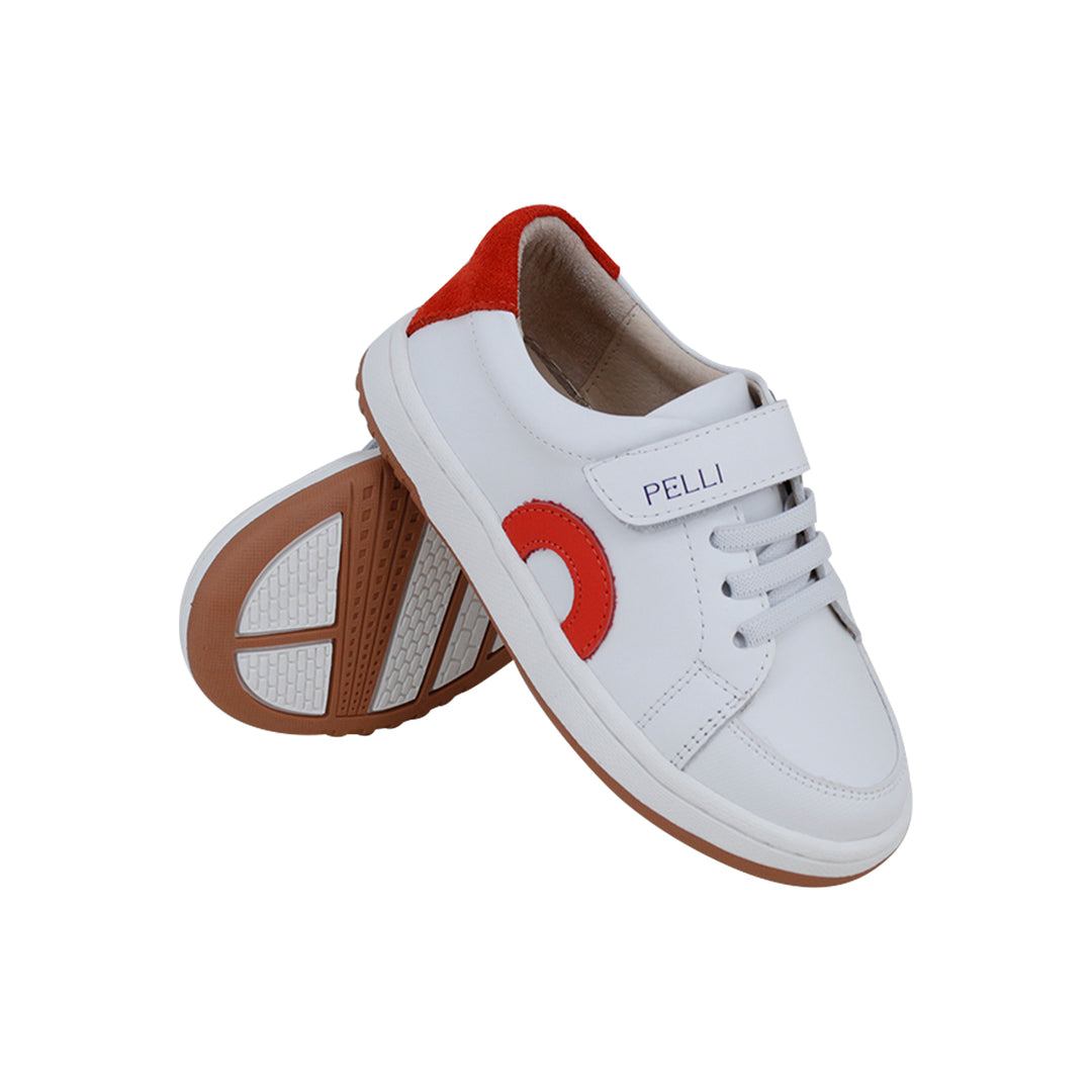 SNEAKERS WITH RUBBER LACES & VELCRO CLOSURE