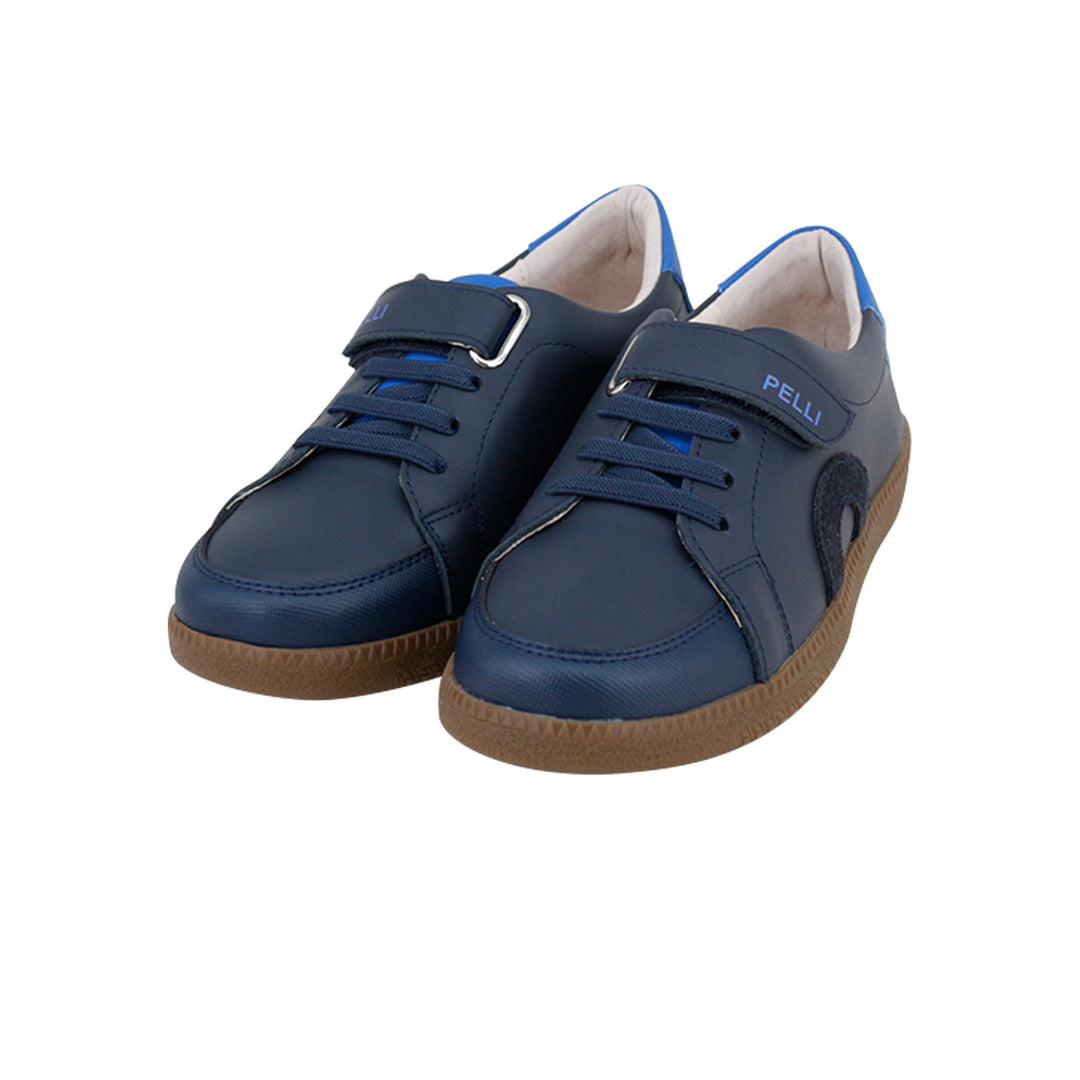 SNEAKERS WITH RUBBER LACES & VELCRO CLOSURE