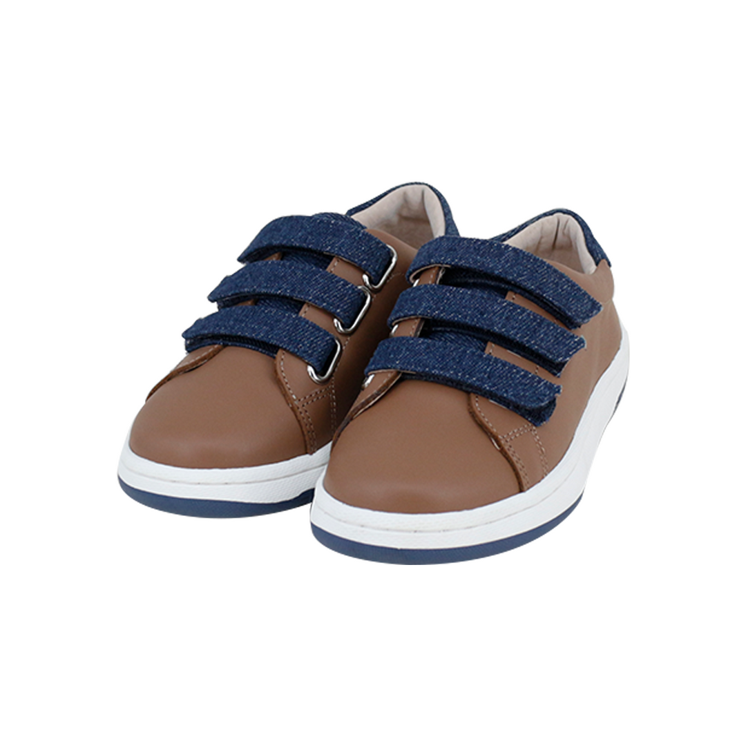 SNEAKERS WITH RUBBER LACES & VELCRO CLOSURE