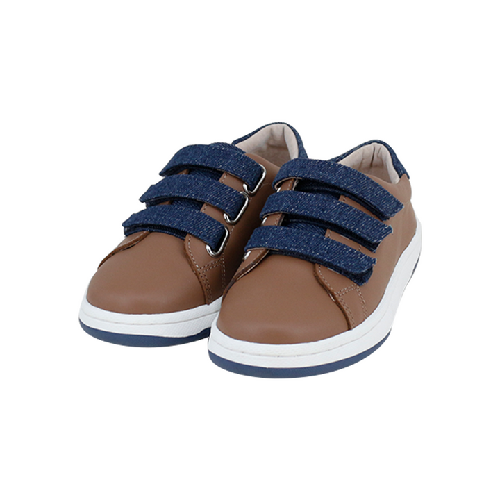 SNEAKERS WITH RUBBER LACES & VELCRO CLOSURE