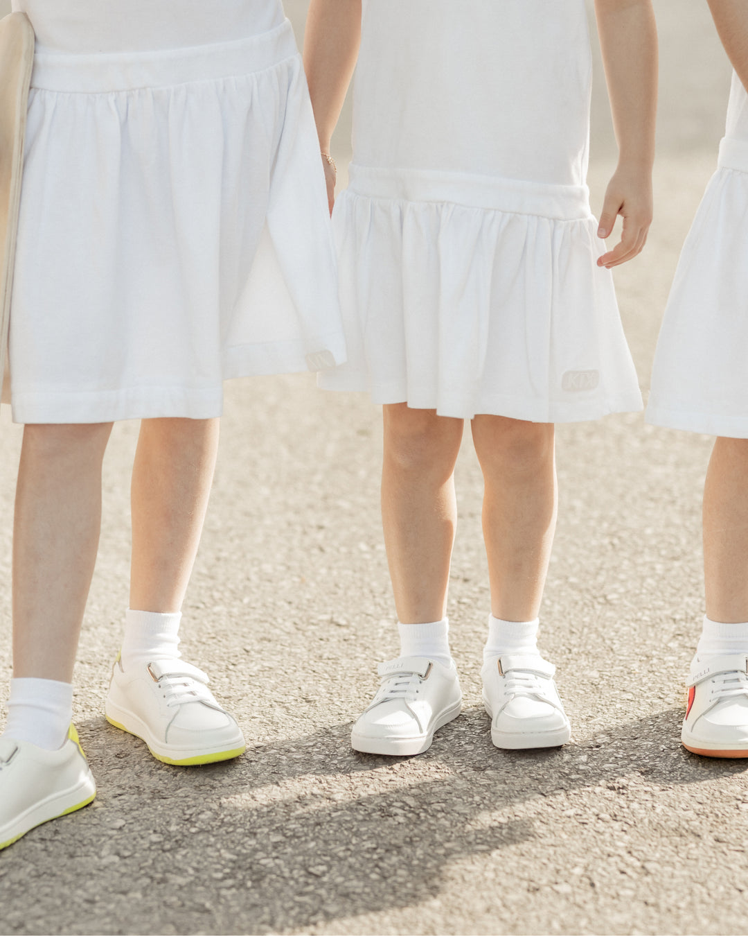 SNEAKERS WITH RUBBER LACES & VELCRO CLOSURE