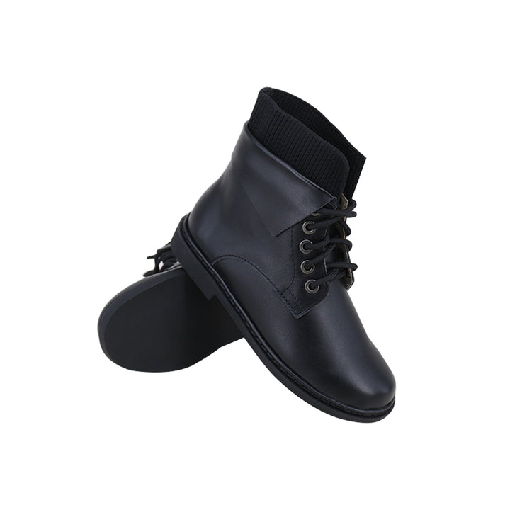 KNIT CUFF FOLD DETAIL BOOTIES