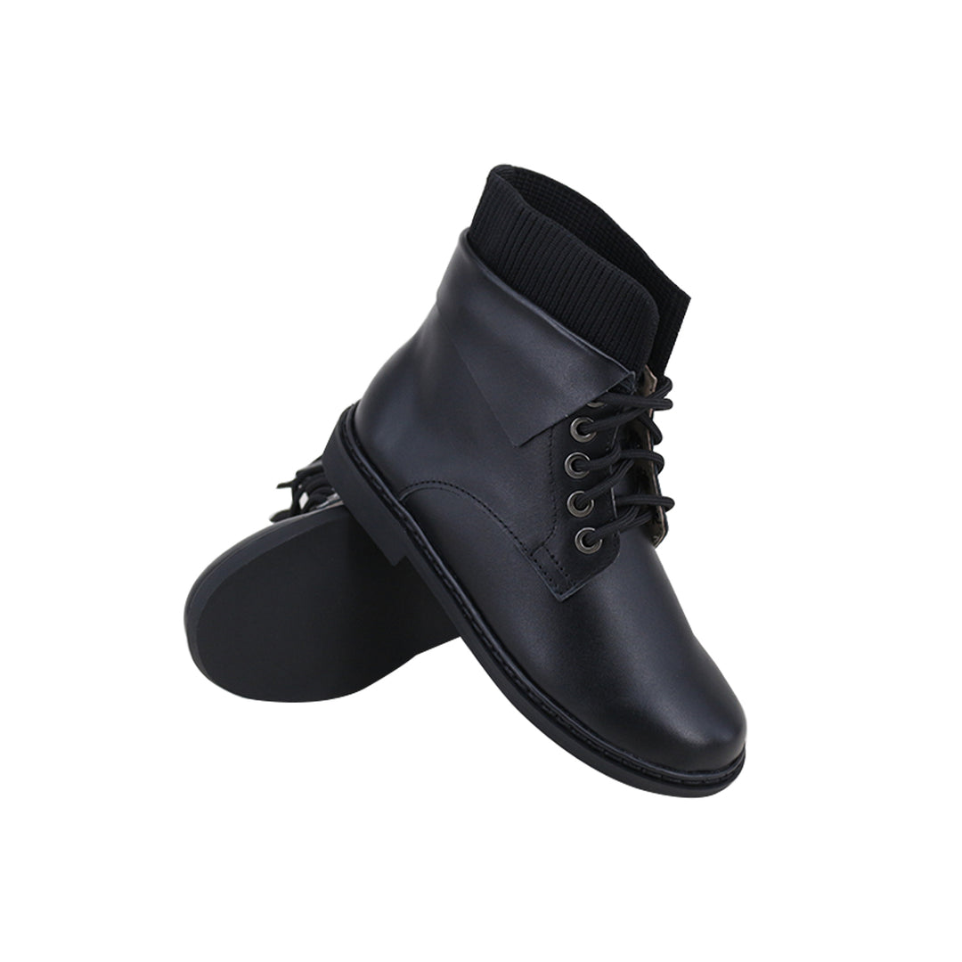 KNIT CUFF FOLD DETAIL BOOTIES