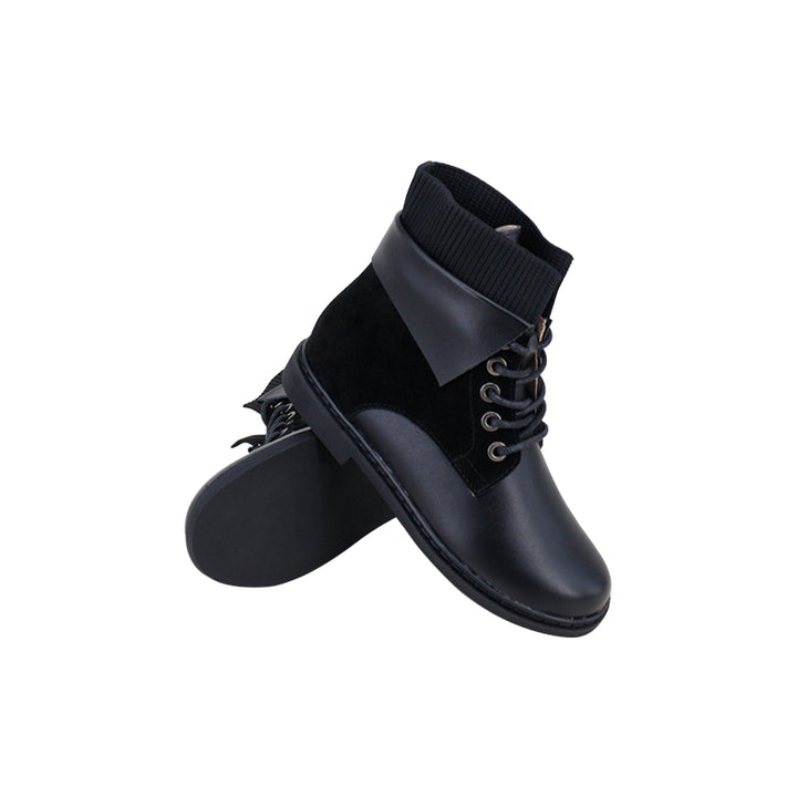 KNIT CUFF FOLD DETAIL BOOTIES