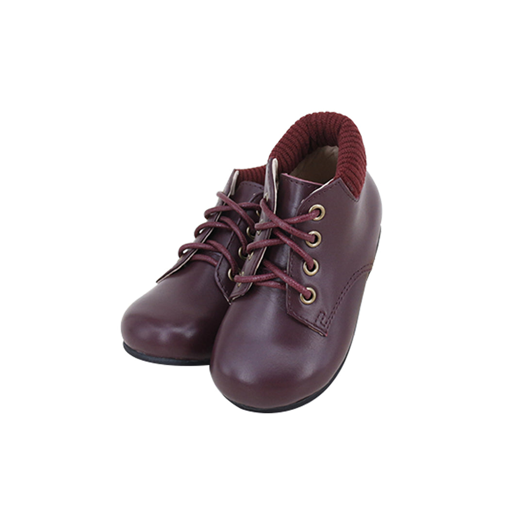 CORDUROY CUFF LACE SHOES