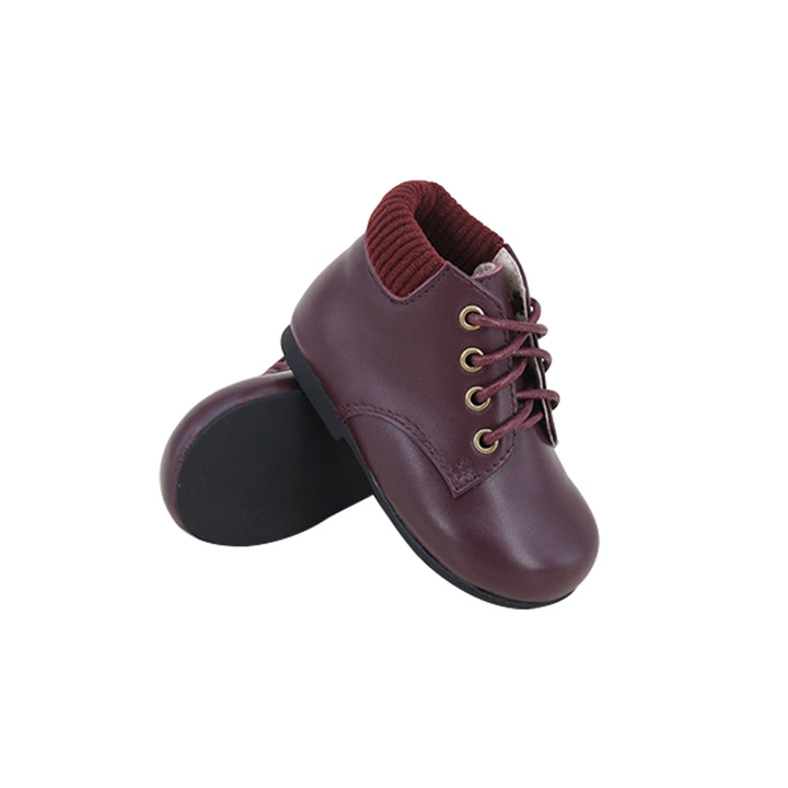 CORDUROY CUFF LACE SHOES