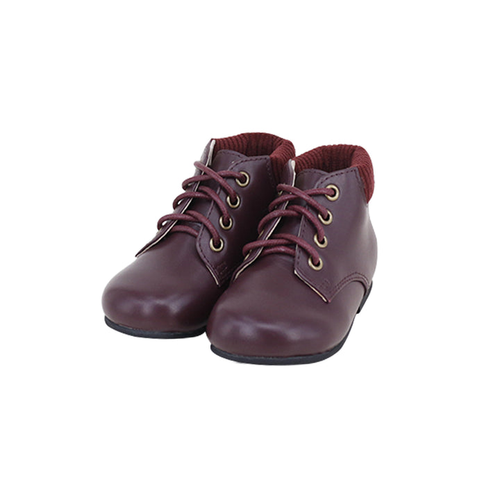 CORDUROY CUFF LACE SHOES