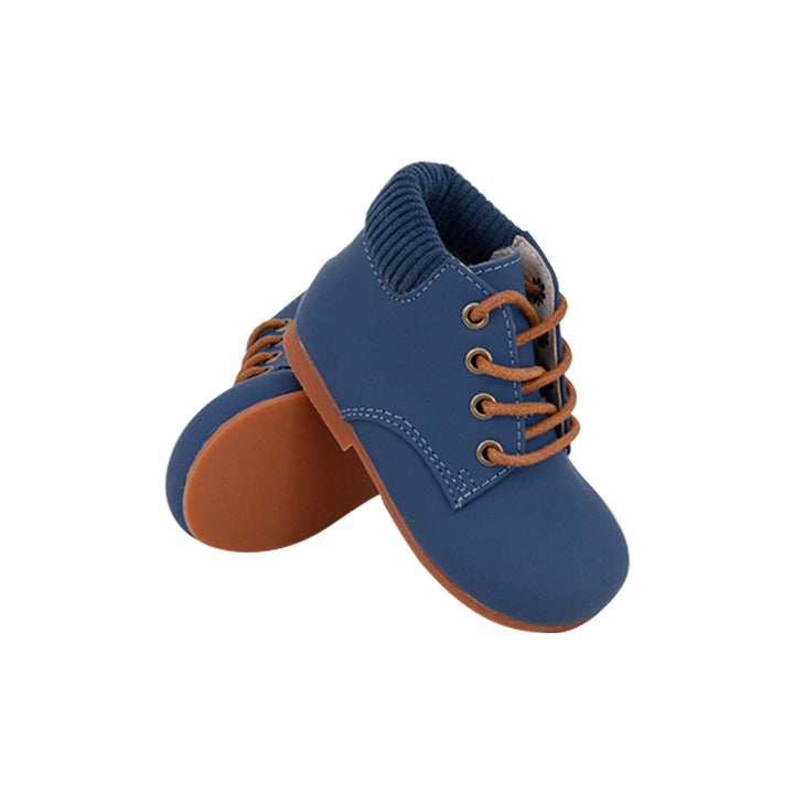 CORDUROY CUFF LACE SHOES