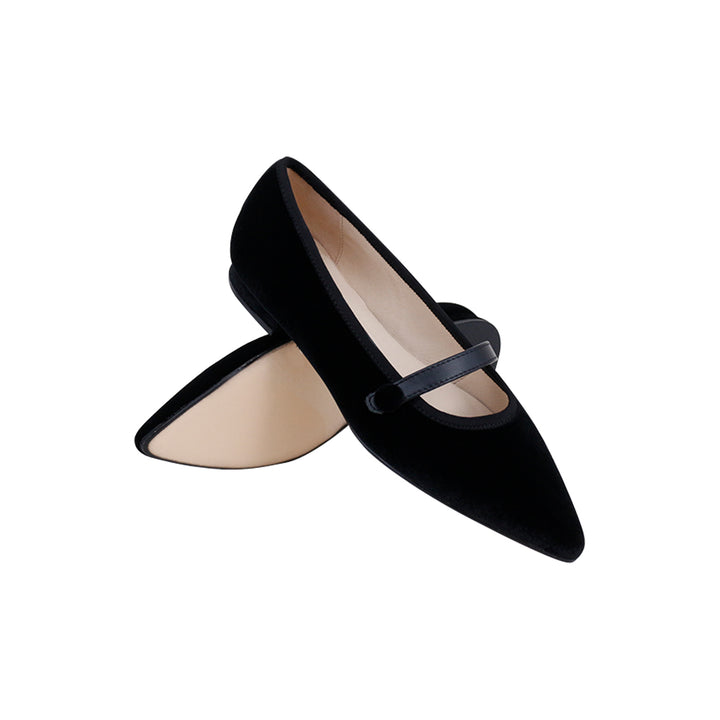 STRAP DETAIL POINTED SHOES