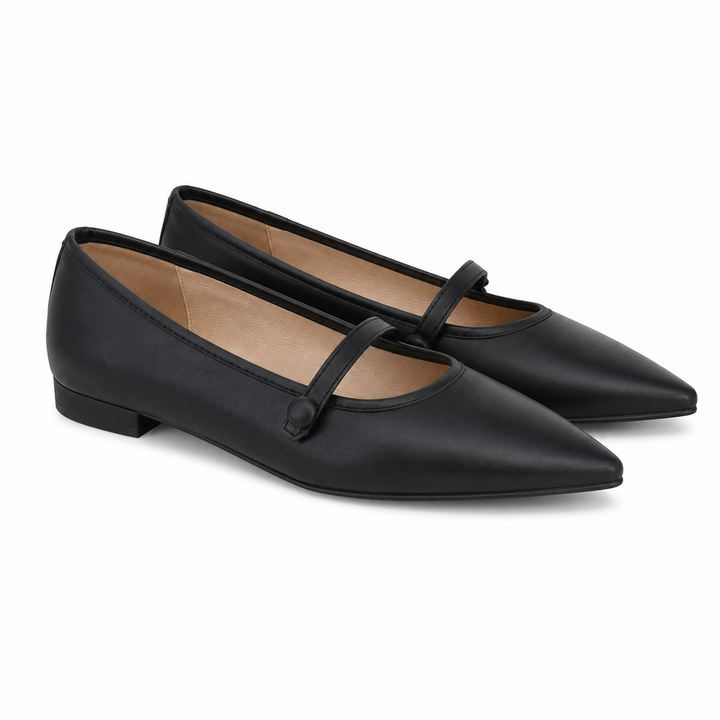 STRAP DETAIL POINTED SHOES