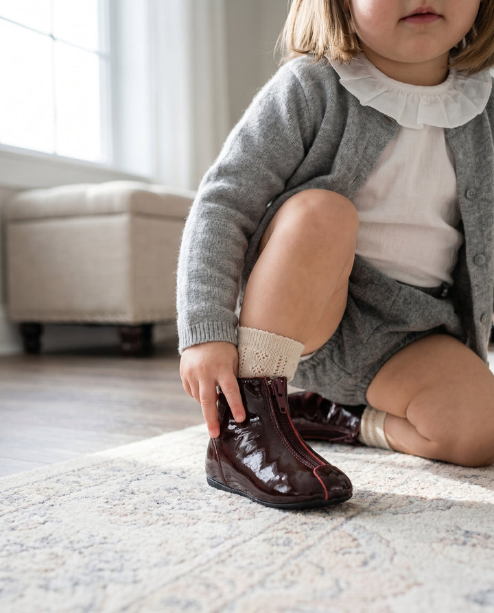 BOOTIES WITH FRONT ZIPPER